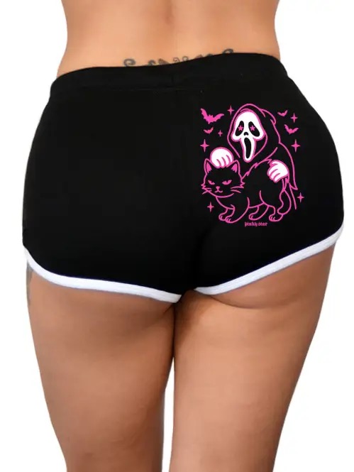 Ghostface cat booty shorts